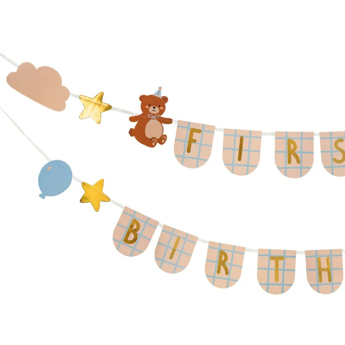 Party Deco Slinger Teddy Bear Party 1ste Verjaardag - Image 3