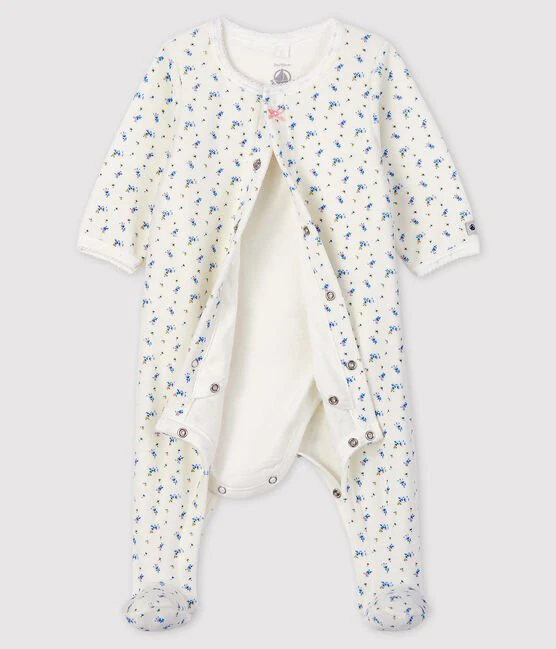 * Petit Bateau Bodyjama | Bloemenprint Velours - Image 3