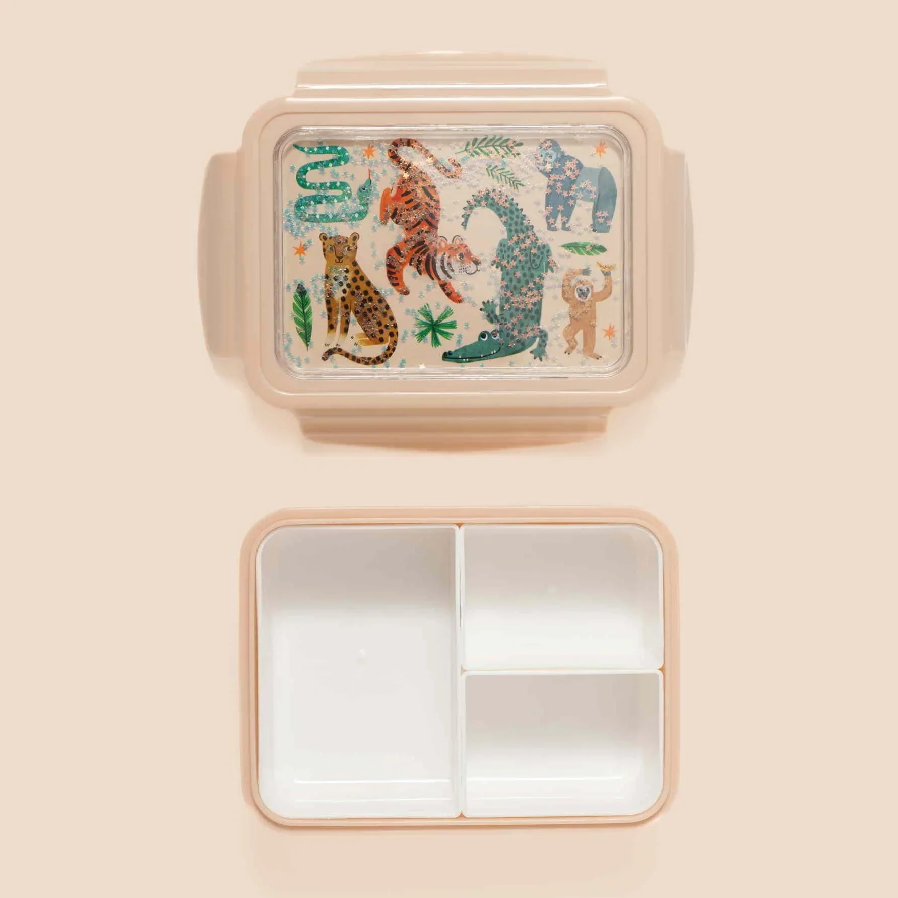 Petit Monkey Handige Bento Lunchbox Met Vakjes | Upside Down Animals - Image 2