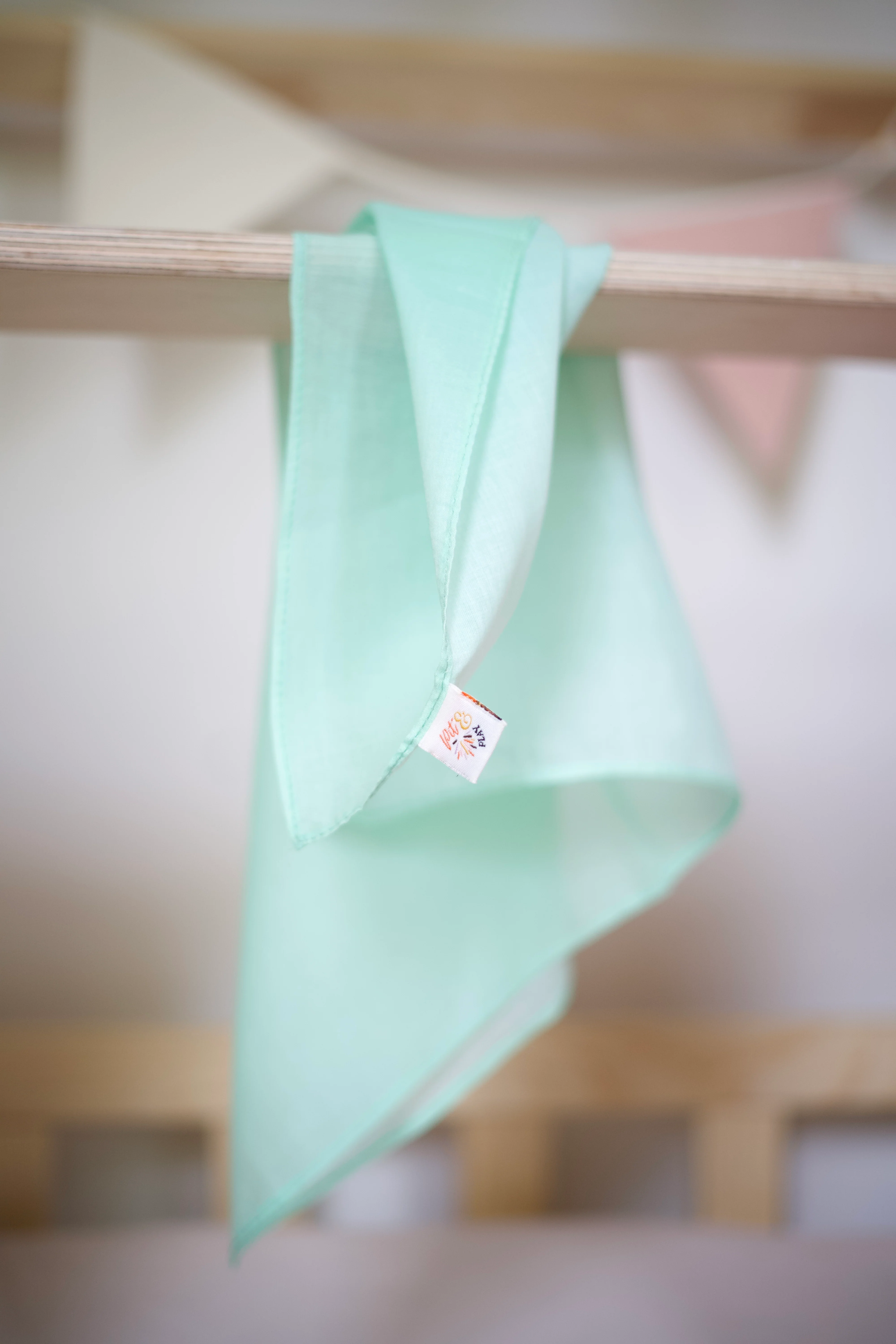 * Pit & Play Pastel Speeldoek 48x48cm | Groen / Mint - Image 3