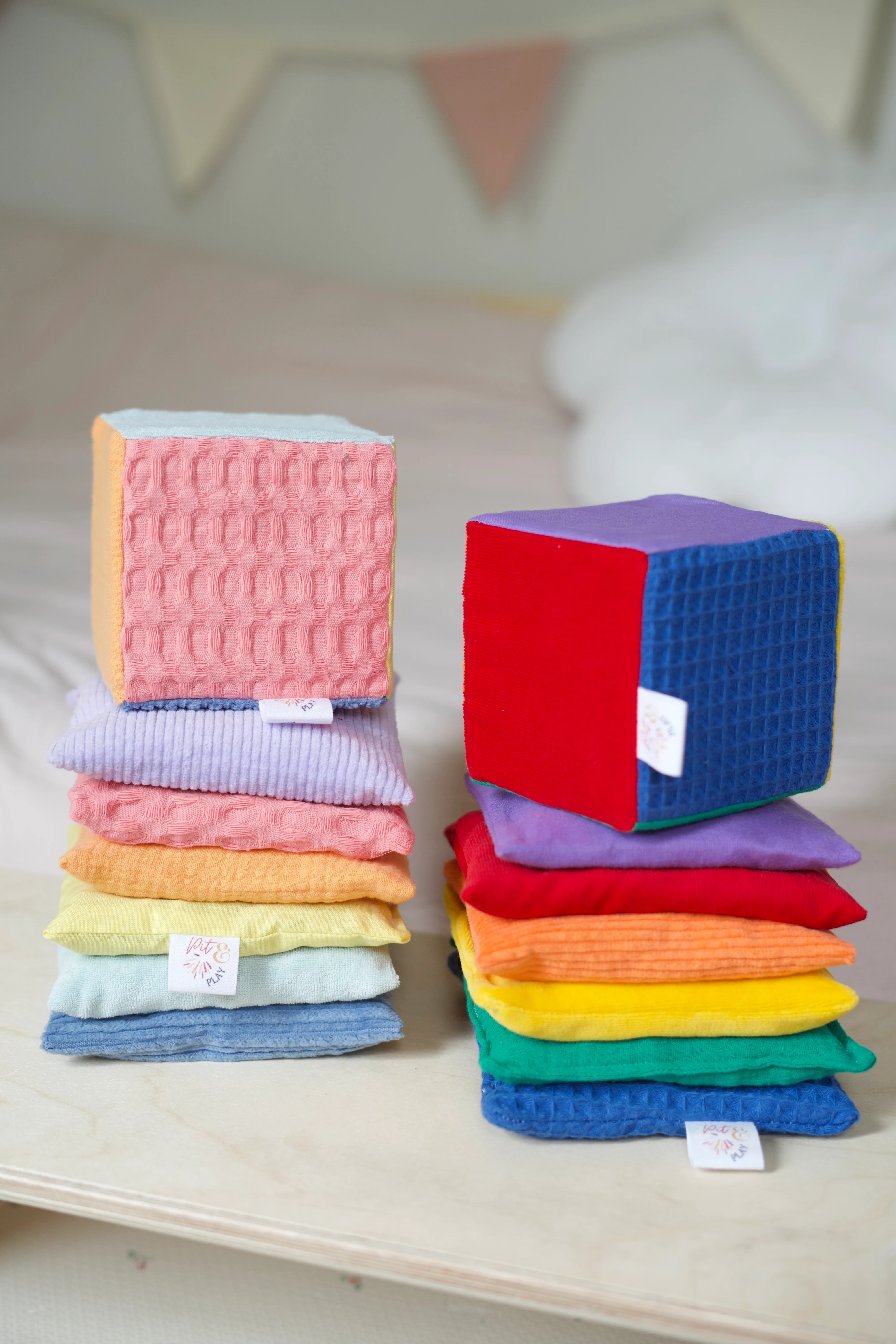 Pit & Play Regenboog Dobbelsteen | Classic - Image 3