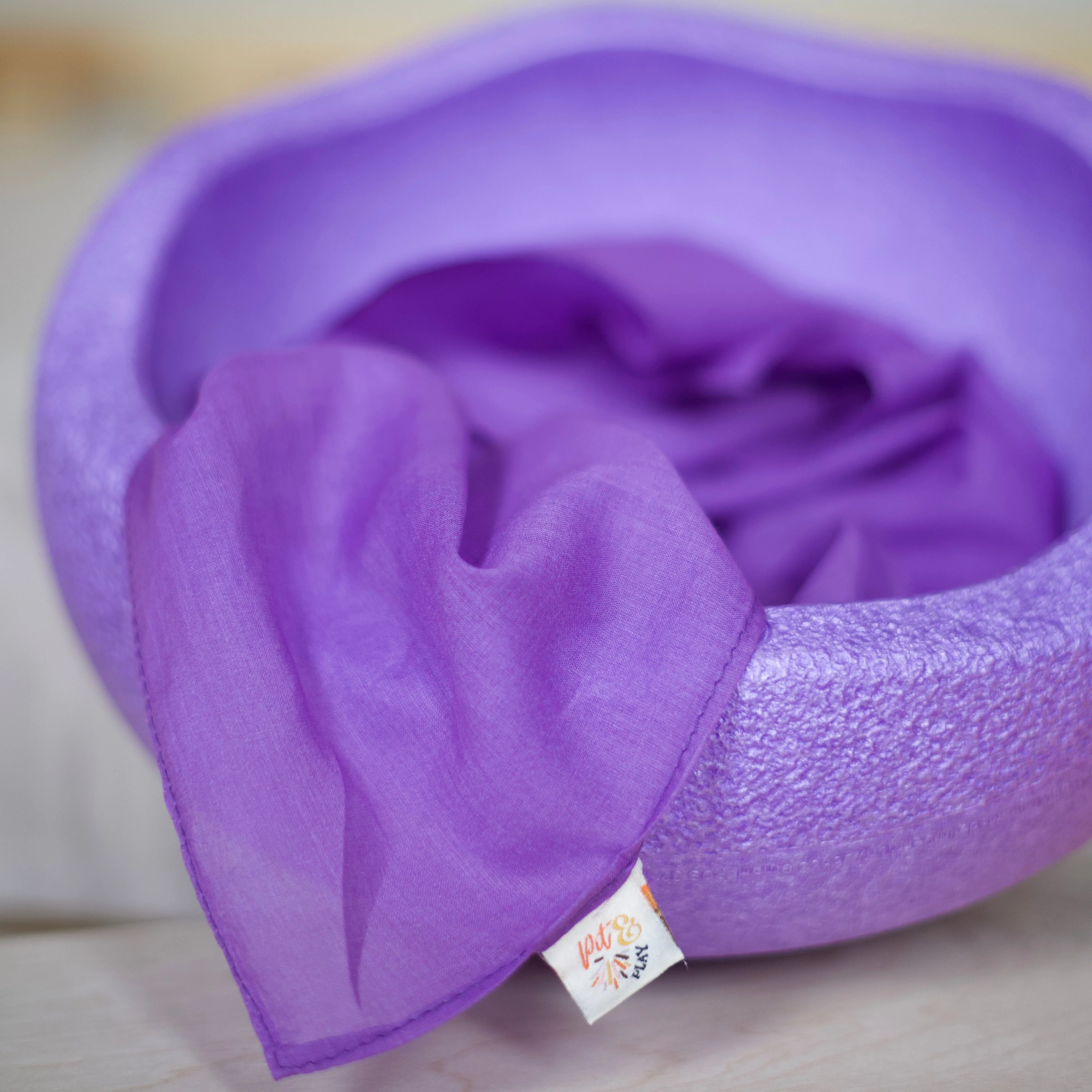 Pit & Play Regenboog Speeldoek 48x48cm | Paars - Image 2