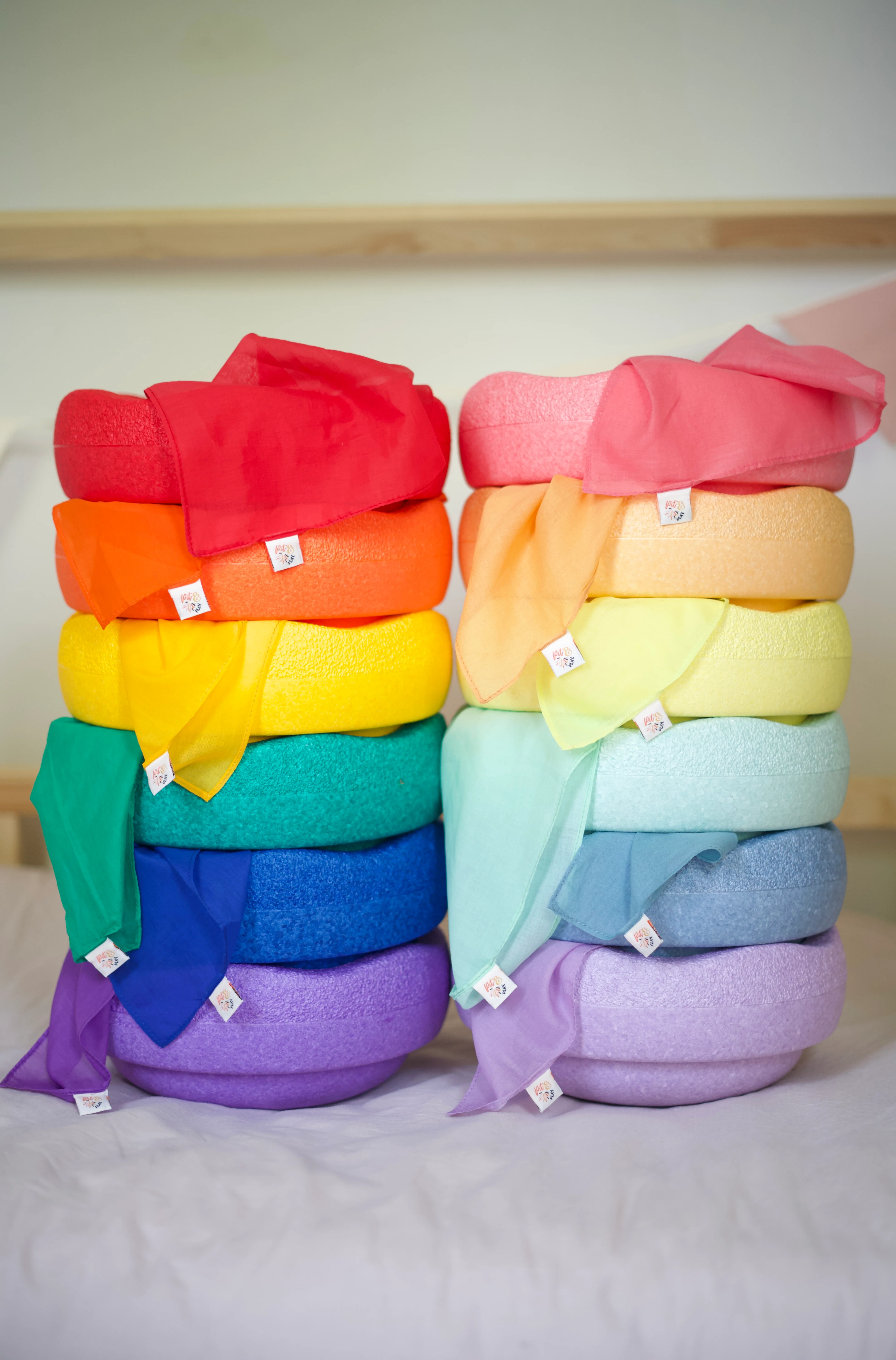 Pit & Play Regenboog Speeldoek 48x48cm | Paars - Image 4