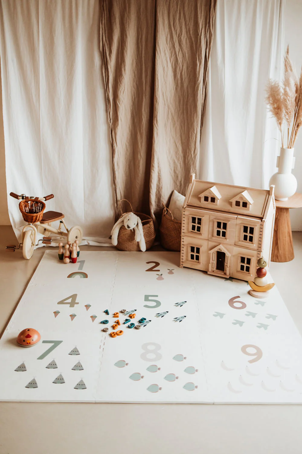Play And Go EEVAA 2-In-1 Speeltapijt Puzzelmat & Opbergbox | Numbers / Dots - Image 17