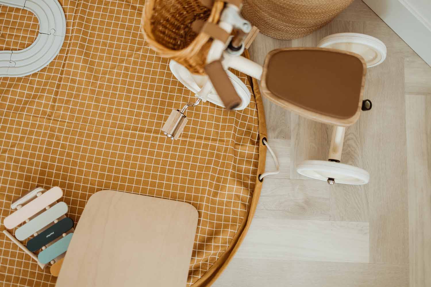 * Play and go Opbergzak Organic | Speelmat Grid Mustard - Image 18