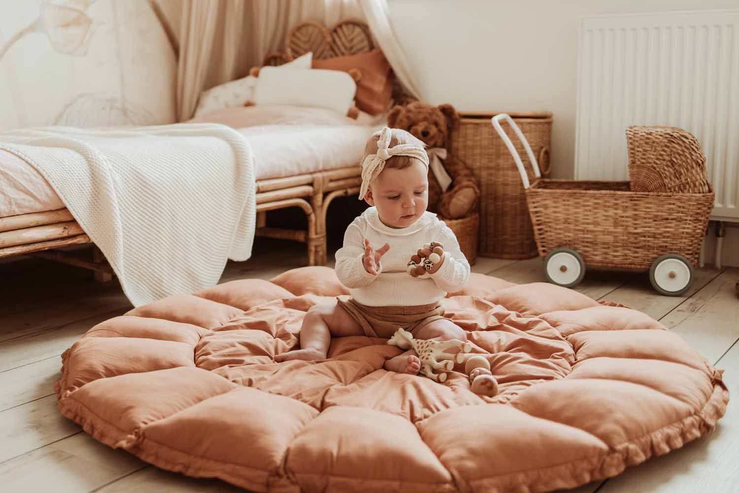 Play and go Speeltapijt Nestje Baby Bloom | Tawny Brown - Image 9
