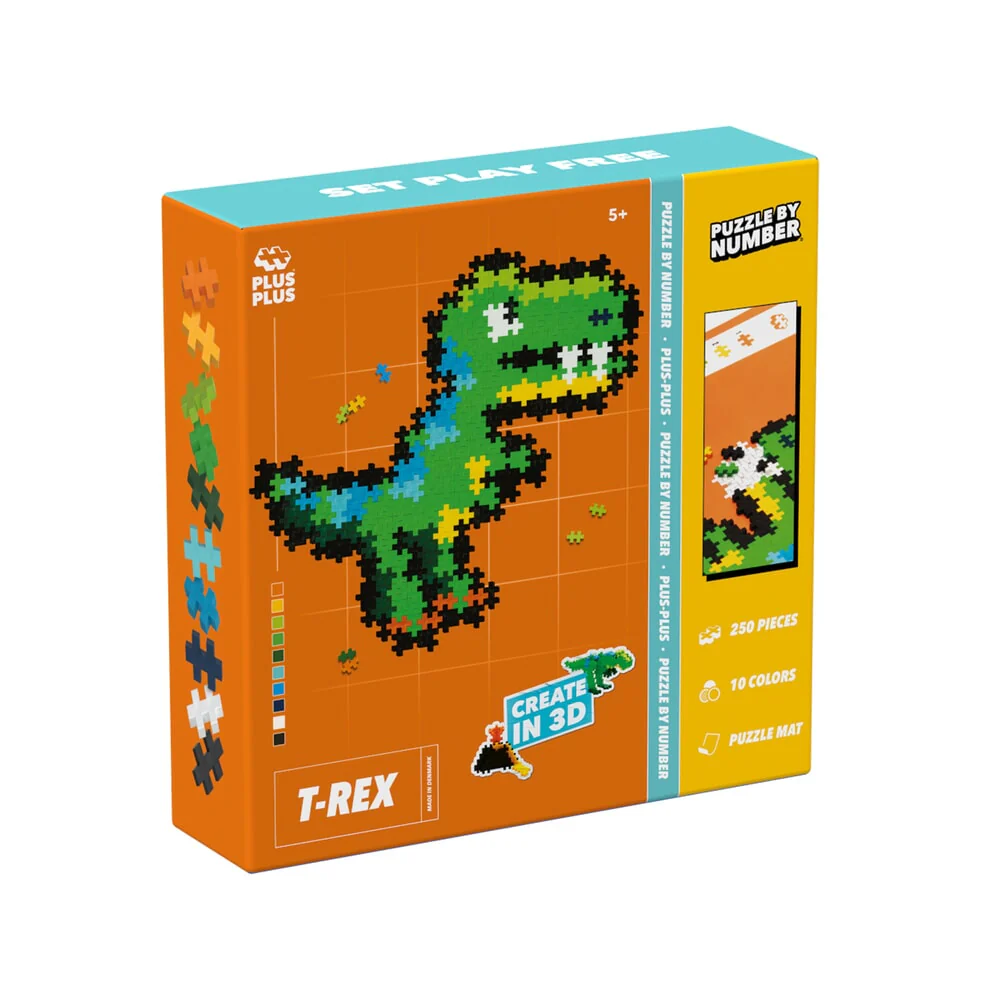 Plus Plus Puzzle By Number | T-Rex - Image 4