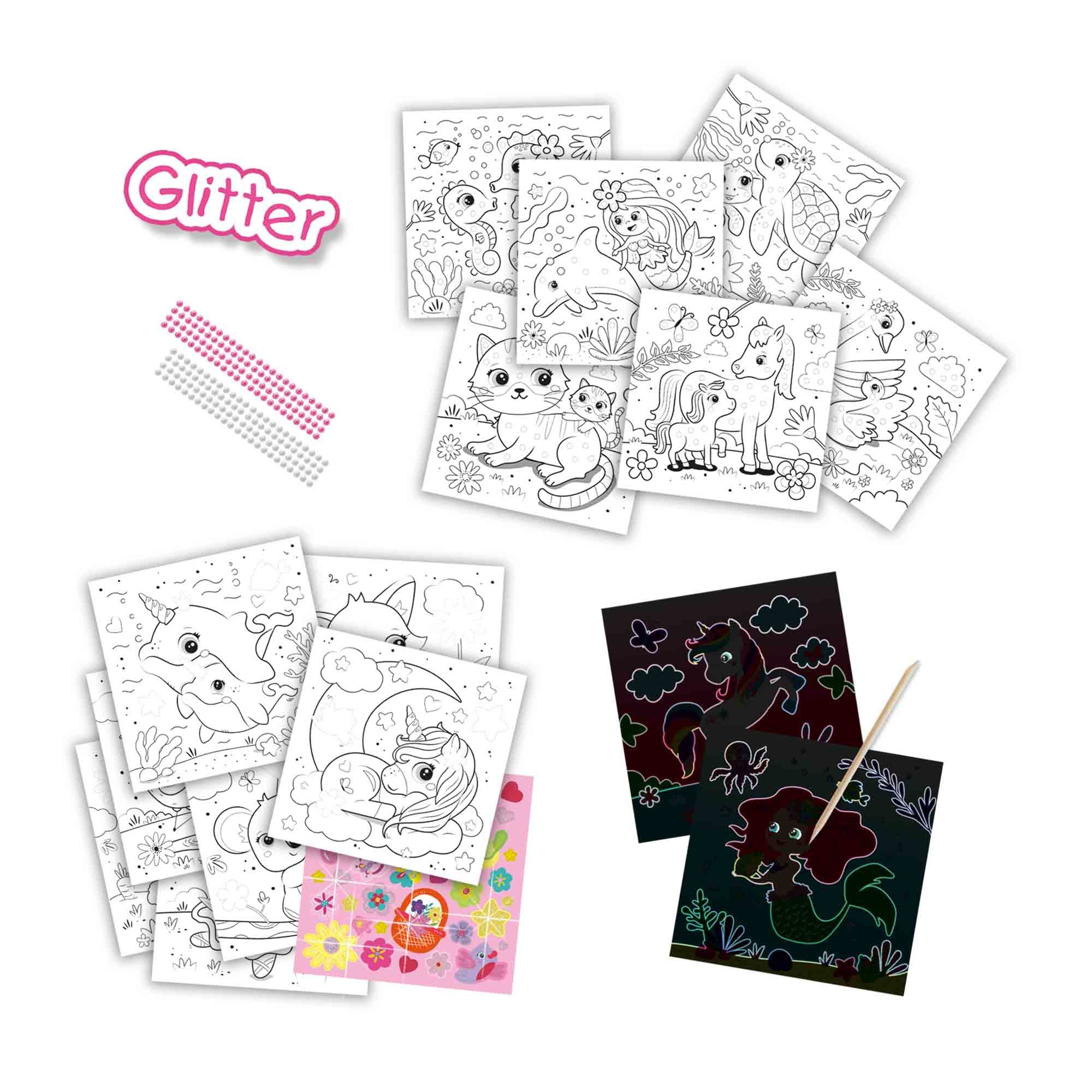 * SES Creative Doe Kleurboek Glitter 3 In 1 - Image 2