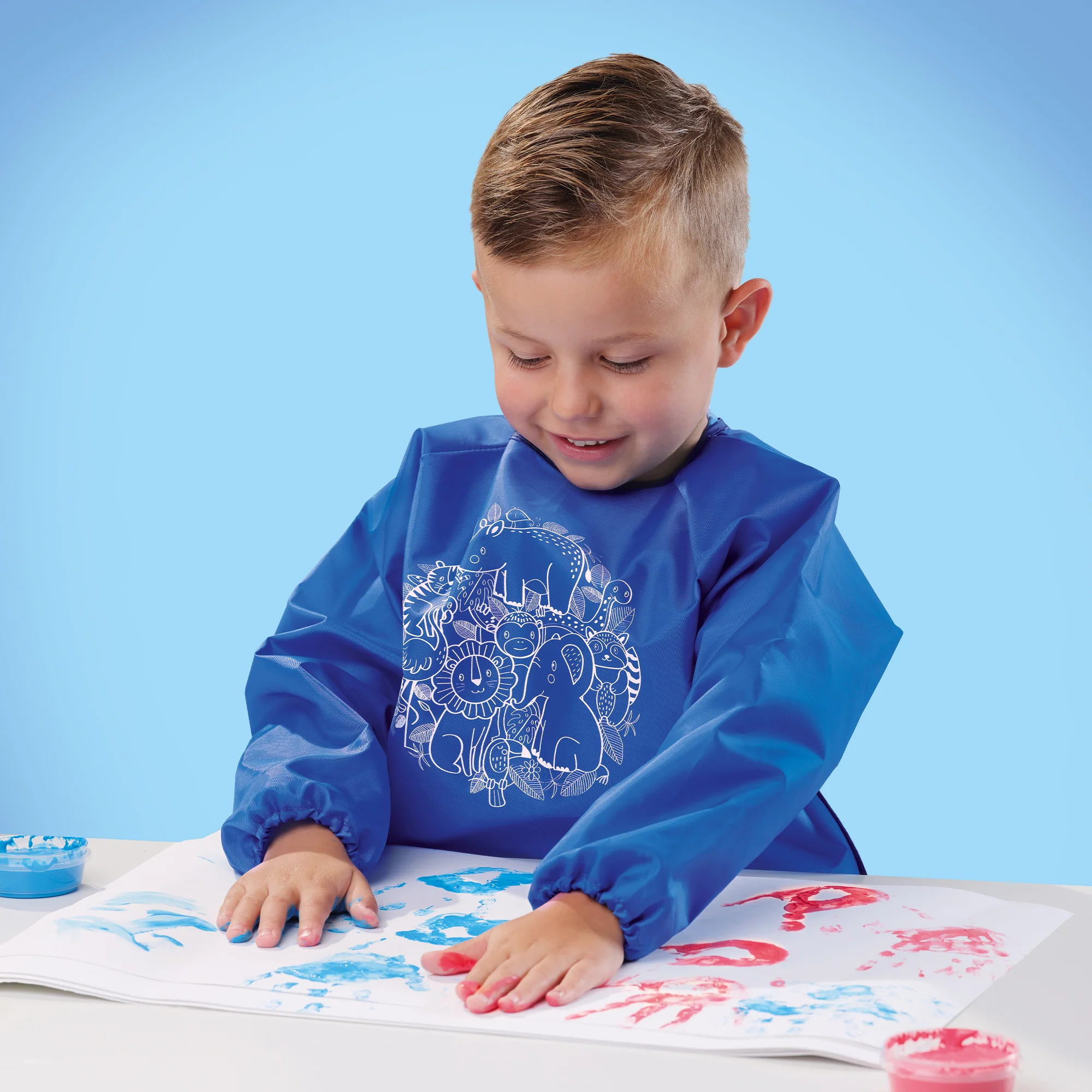 * SES Creative Eco Vingerverf Set Met Kliederschort - Image 4