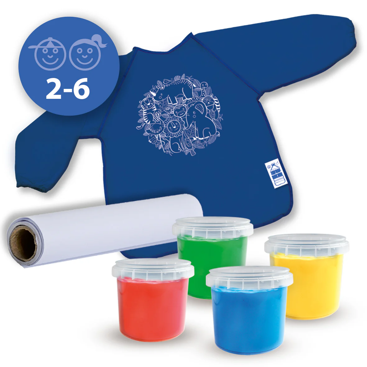 * SES Creative Eco Vingerverf Set Met Kliederschort - Image 8