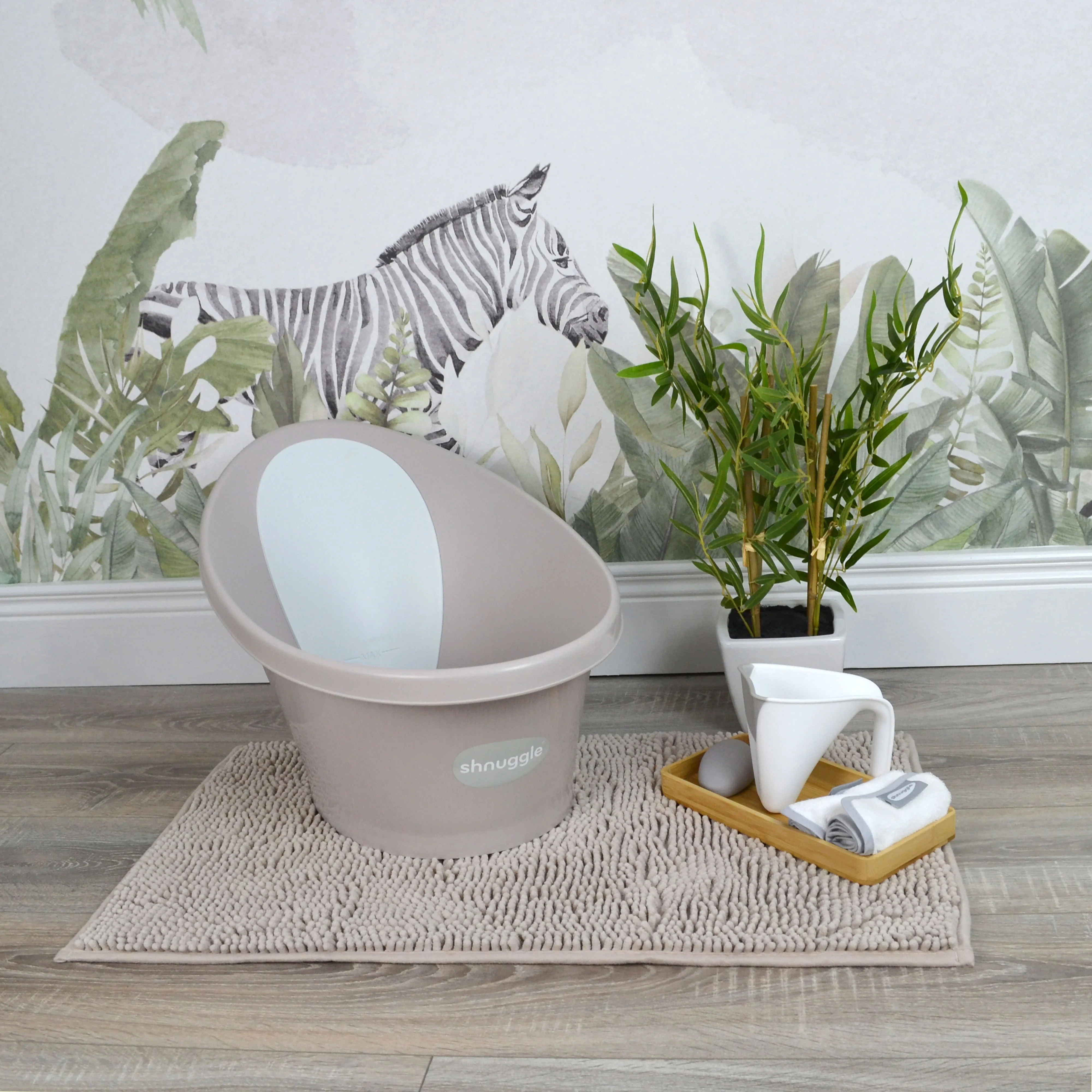 Shnuggle Newborn Babybadje | Taupe - Image 5