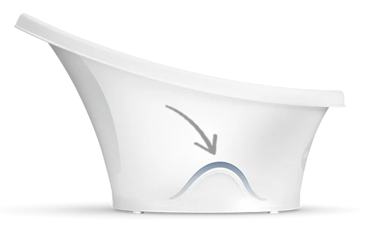 Shnuggle Newborn Babybadje | White Grey - Image 4