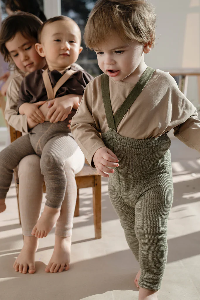 * Silly Silas Broekkousen Footless Zonder Voetjes | Creamy Olive - Image 3