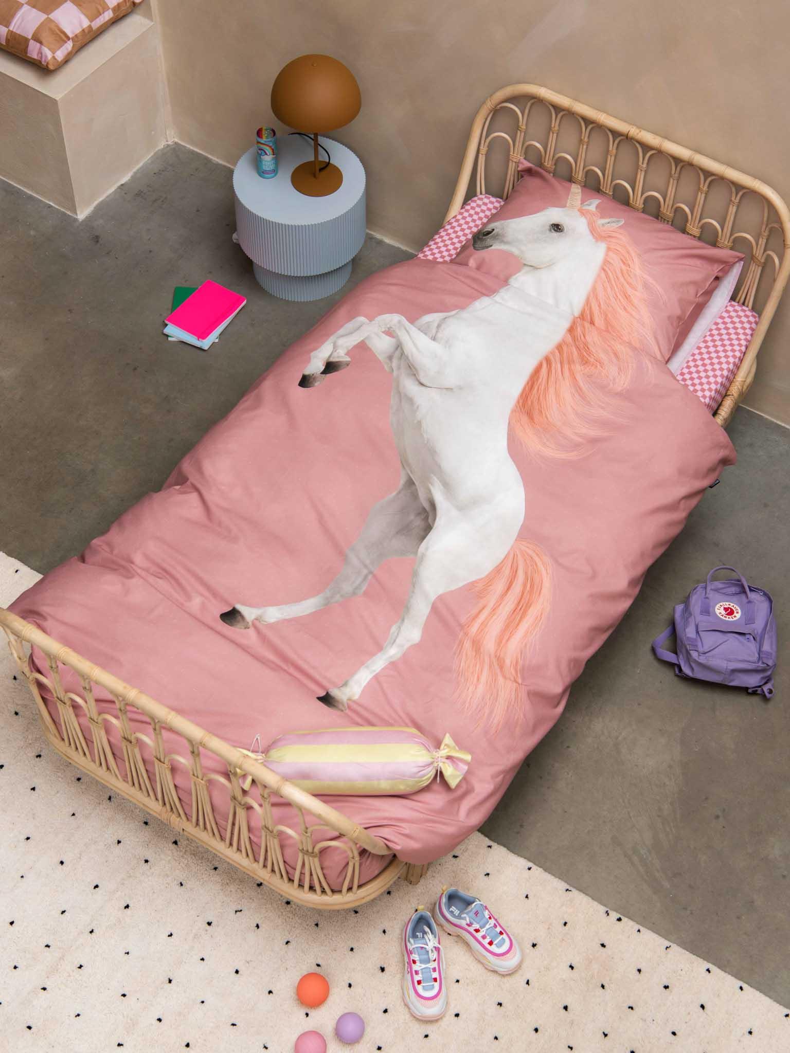 SNURK Dekbedset 140x200/220cm | Unicorn Dusty Pink - Image 3