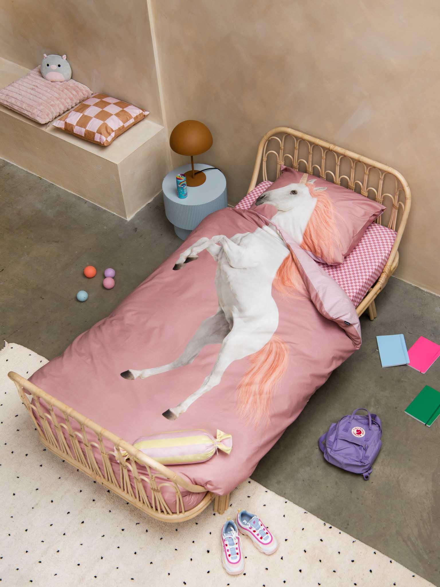 SNURK Dekbedset 140x200/220cm | Unicorn Dusty Pink - Image 4