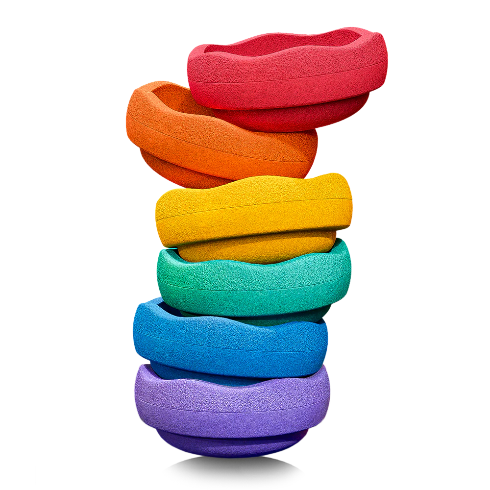 Stapelstein Original Mini Rainbow Classic | Set van 6