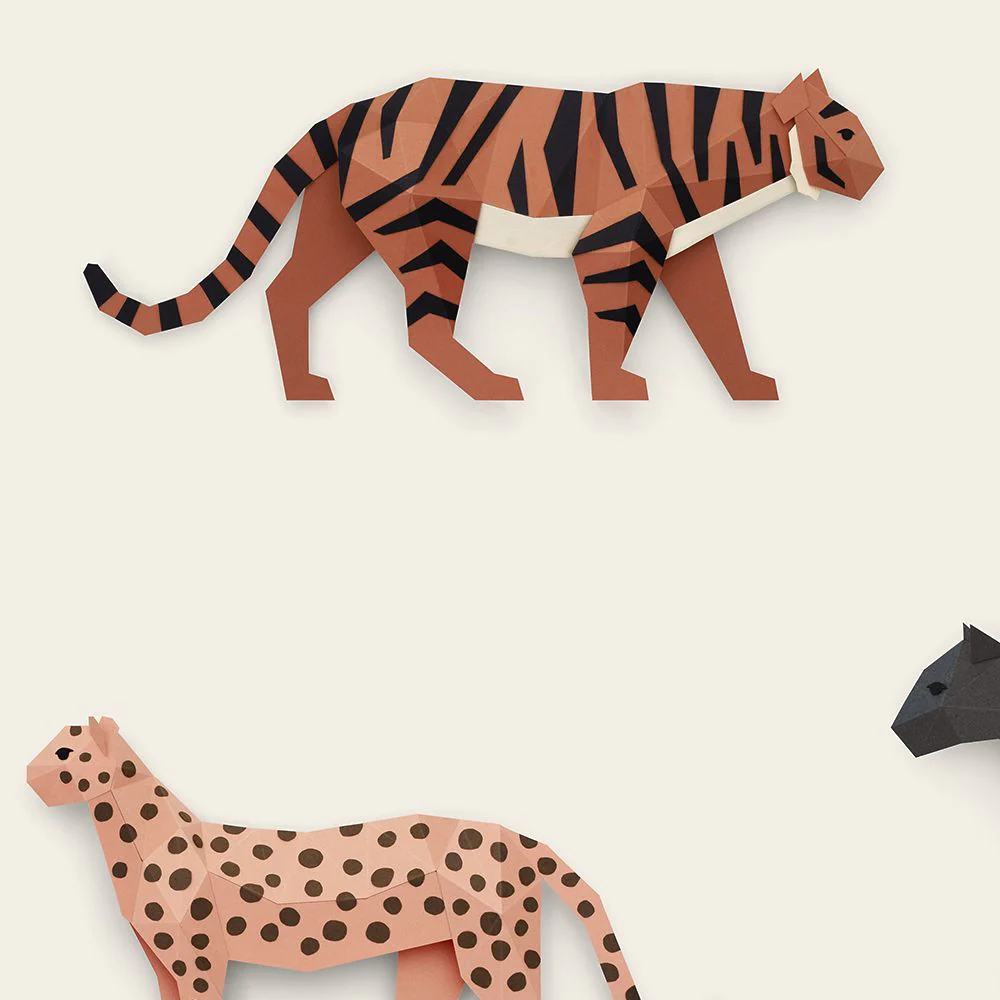 Studio Ditte Behangpapier | Big Cats Crème - Image 7