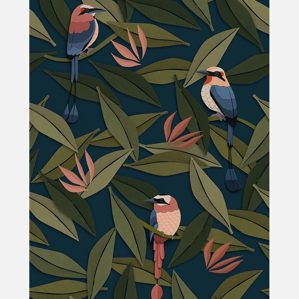 Studio Ditte Behangpapier | Birds Blue - Image 3
