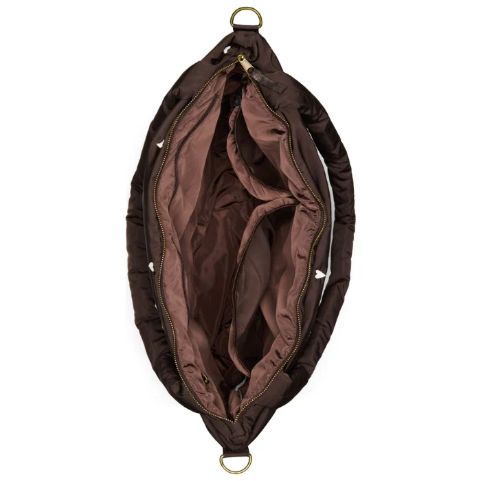Studio Noos Diaper Bag Luiertas Met Rits | Brown Puffy Hearts - Image 4