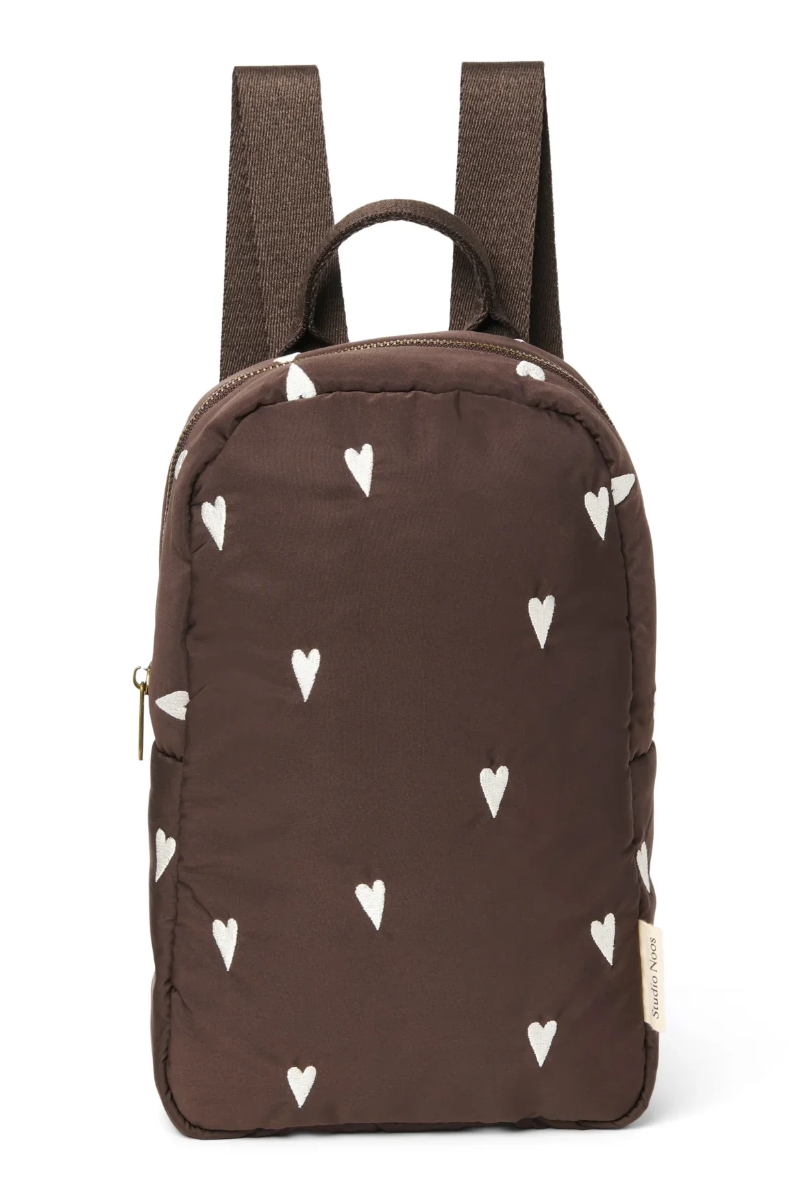 Studio Noos Mini Rugzakje Brown Puffy Hearts