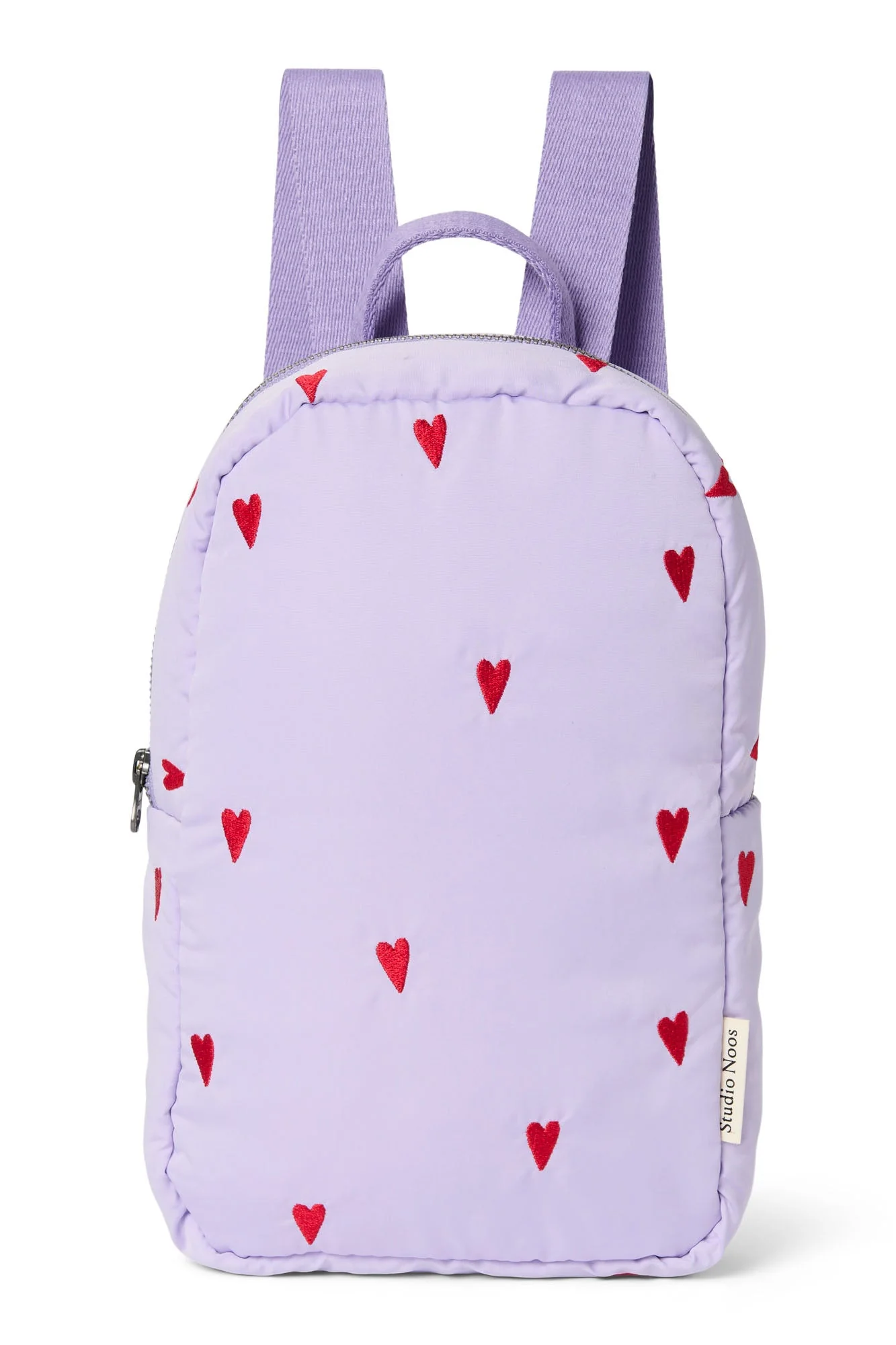 Studio Noos Mini Rugzakje | Paars Puffy Hearts