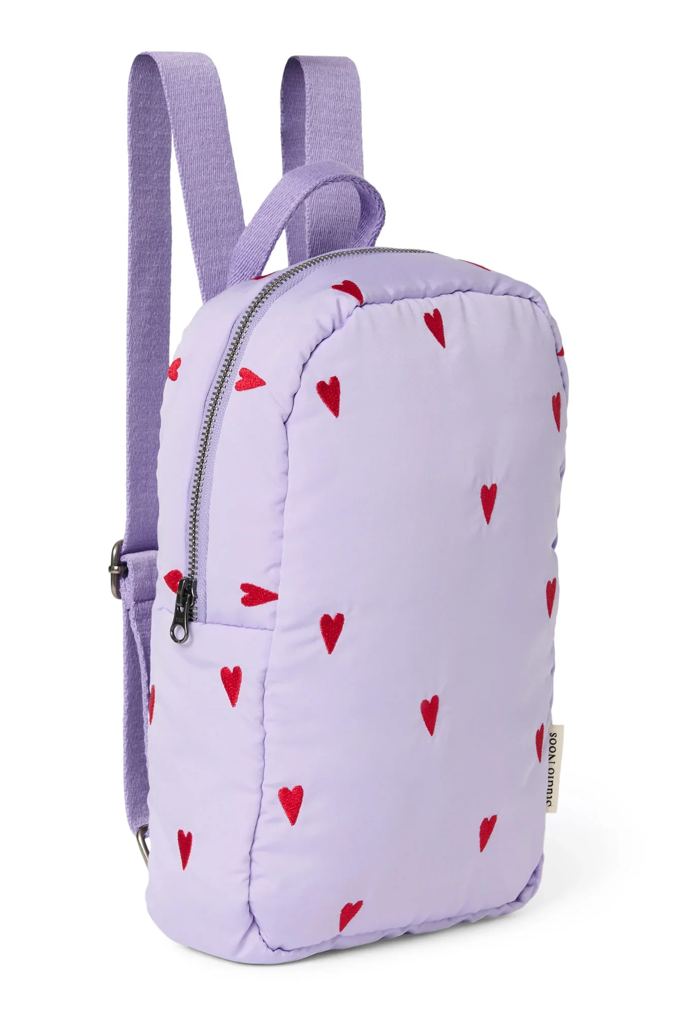 Studio Noos Mini Rugzakje | Paars Puffy Hearts - Image 3