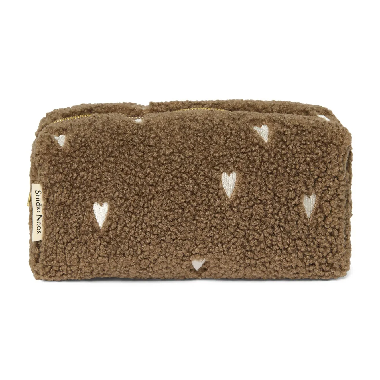 Studio Noos Teddy Pouch | Brown Hearts