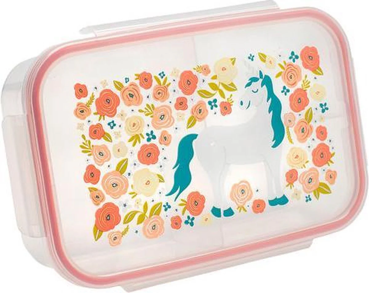* SugarBooger Lunch Box Bento Met Vakjes | Unicorn