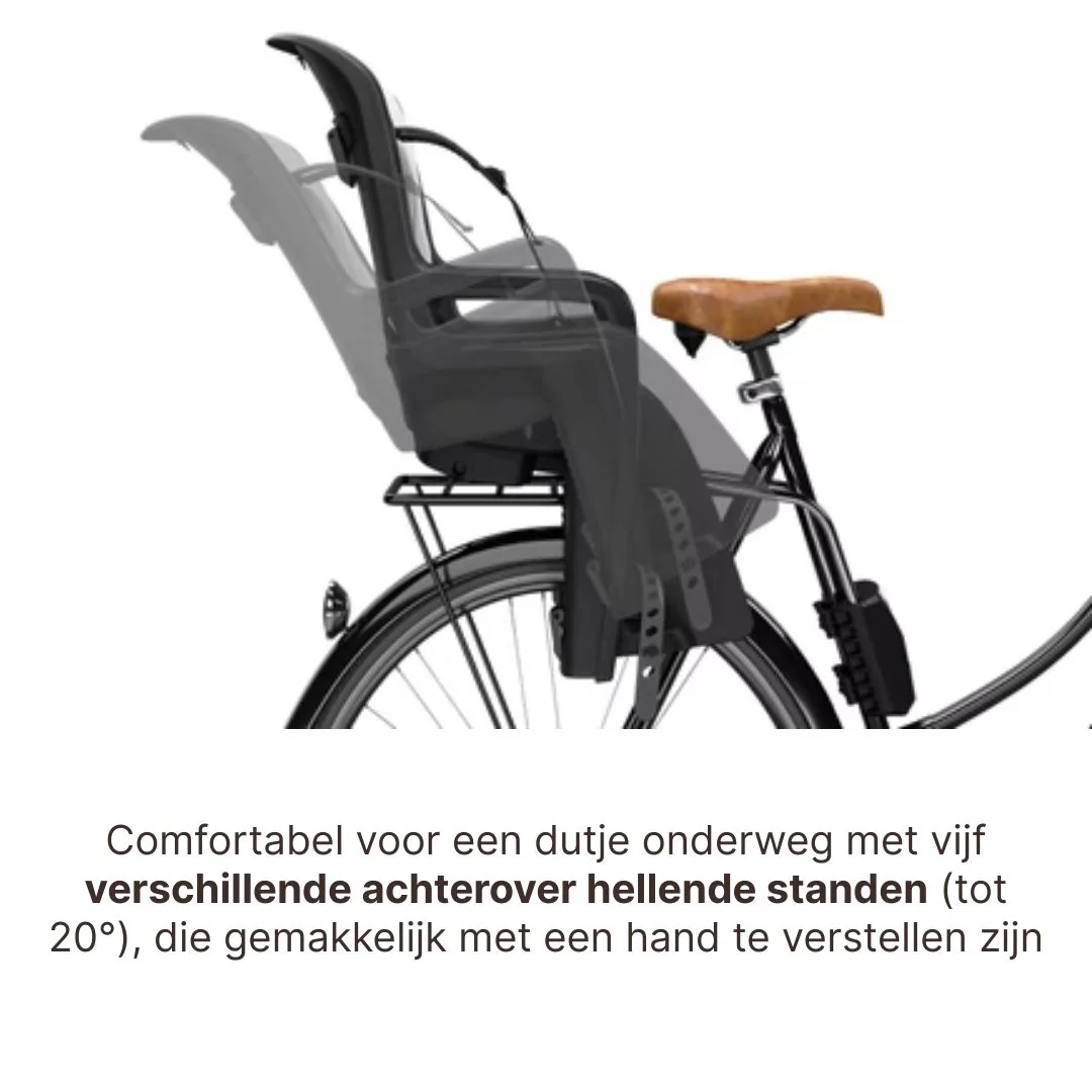 Thule Ride Along 2 Kantelbaar Fietsstoel Achterop Frame Montage | Donkergrijs - Image 13