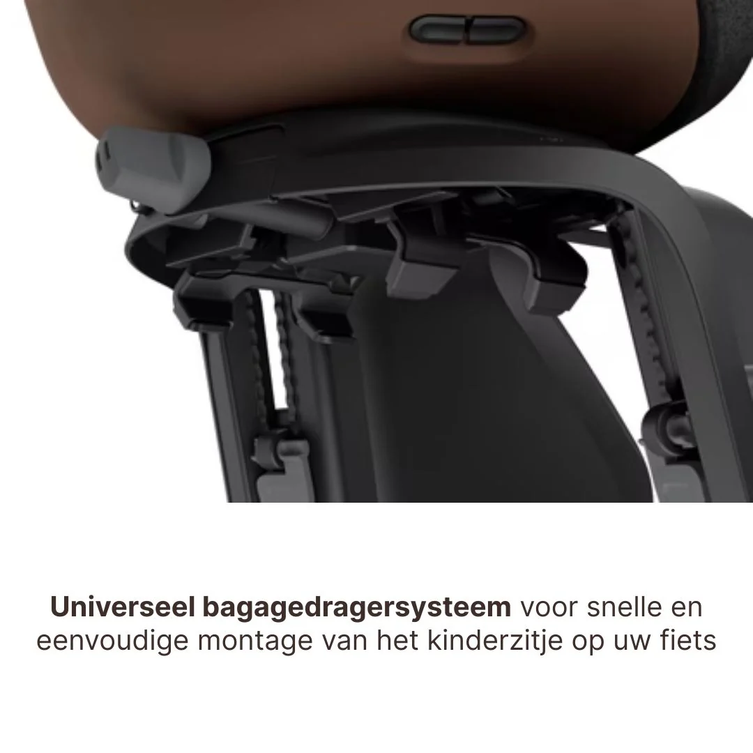 Thule Yepp Nexxt 2 Maxi Fietszitje Fietsstoel Achterop Bagagedrager Montage I Chocolate Brown - Image 6