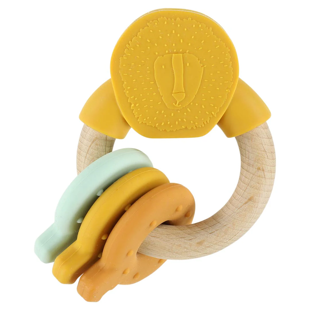 * Trixie Houten Siliconen Activiteitenring  | Mr. Lion