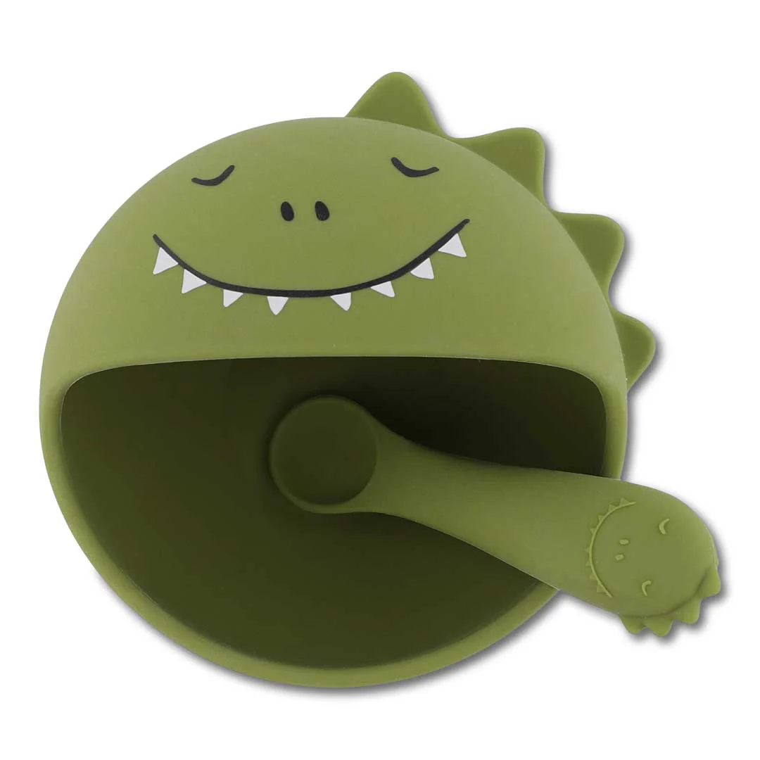 Trixie Silicone Bowl Met Zuignap + Lepel | Mr. Dino - Image 2