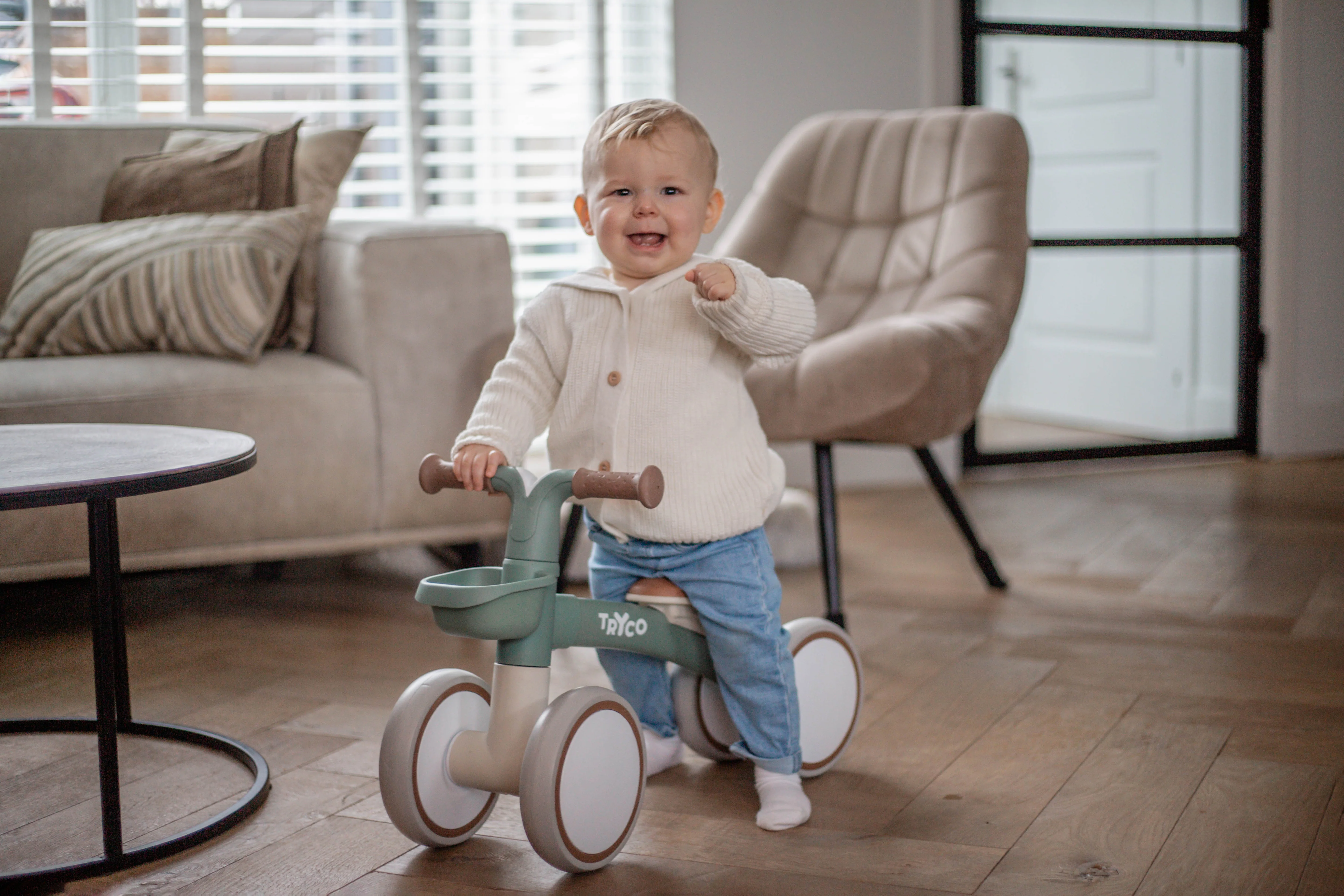 Tryco Loopfiets First Bike Luna | Stone Green - Image 5
