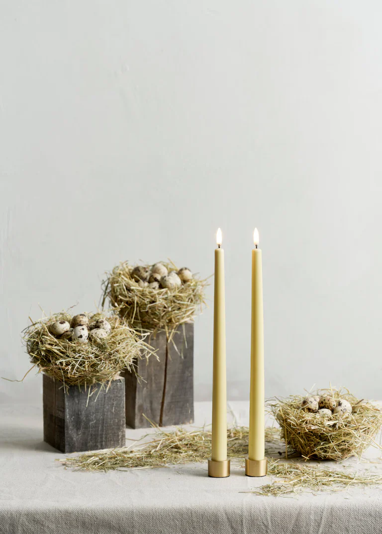 * Uyuni LED Kaars Slim Taper Candle Dinerkaars 6,8x30 cm | Wheat Yellow - Image 3