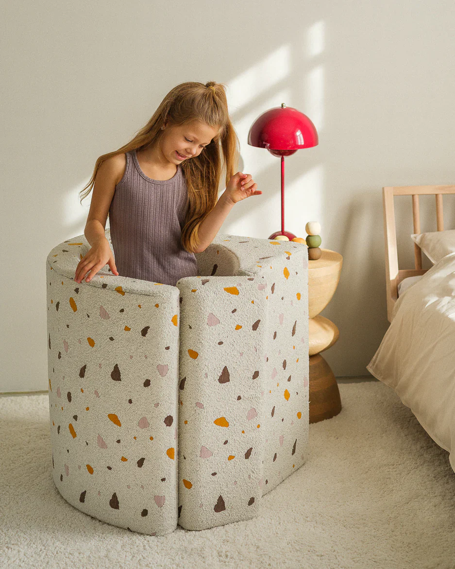 Wigiwama Beanbag Moon Chair | Terrazzo Marble - Image 3
