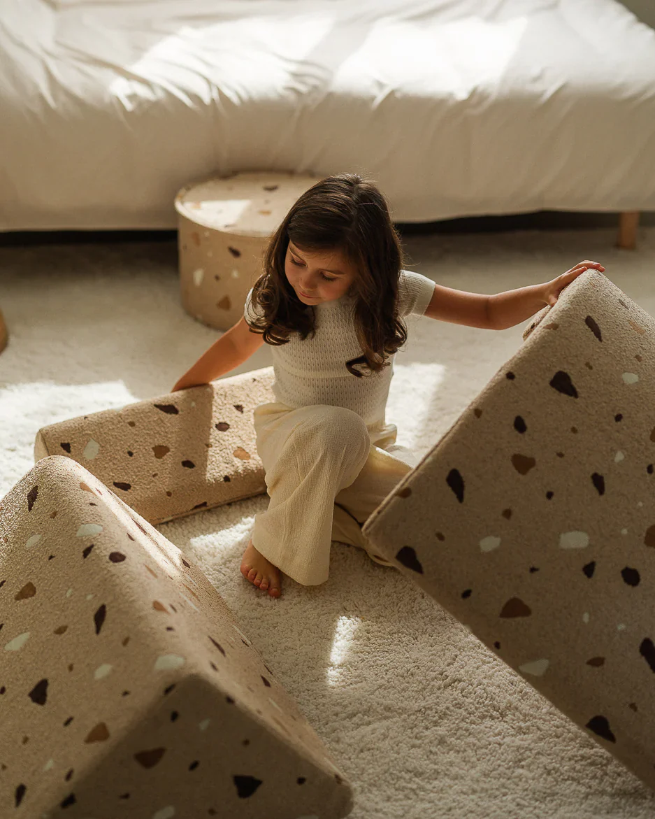 Wigiwama Beanbag Moon Chair | Terrazzo Sand - Image 2