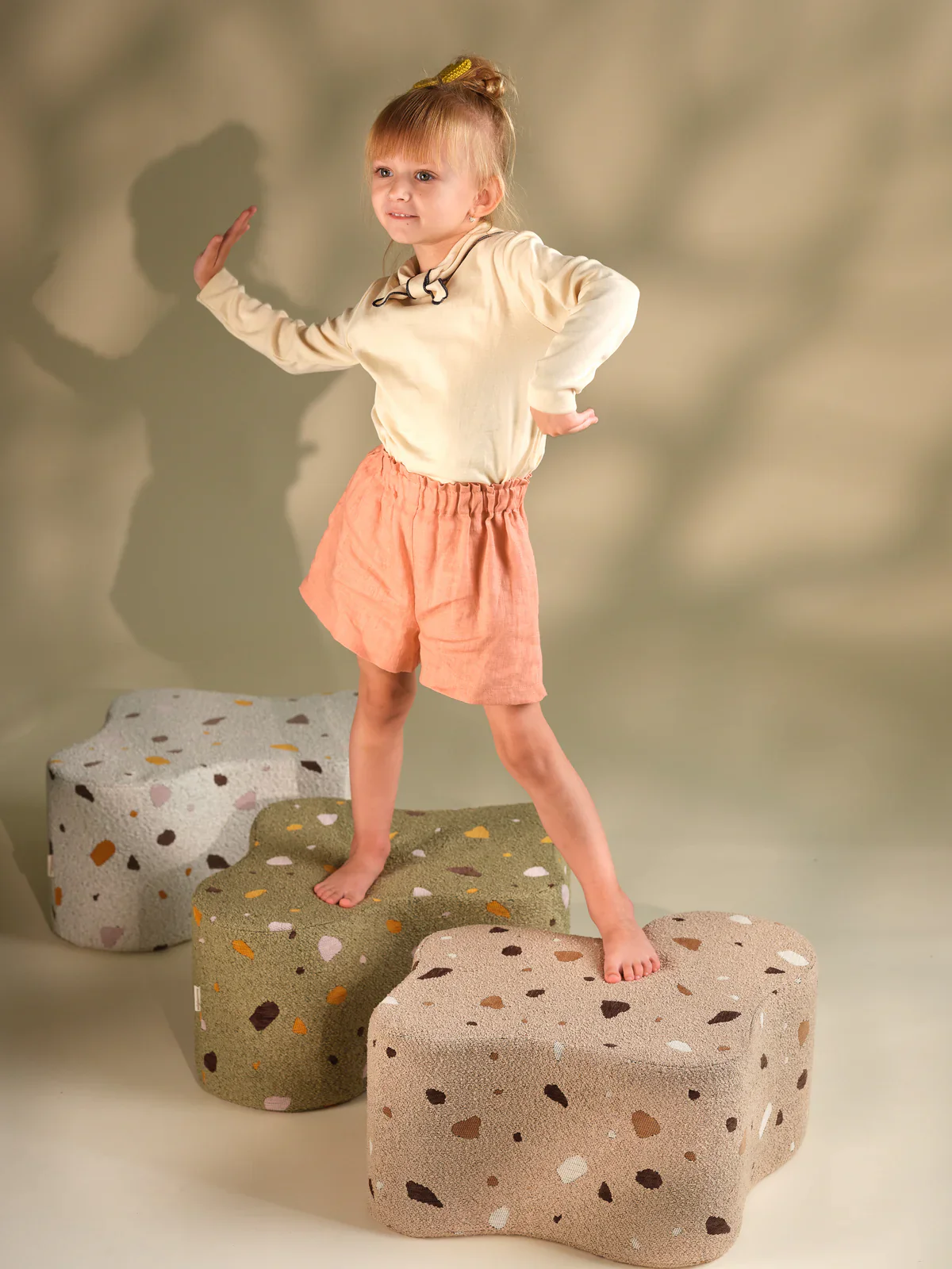 Wigiwama Cloud Pouffe | Terrazzo Sand - Image 2