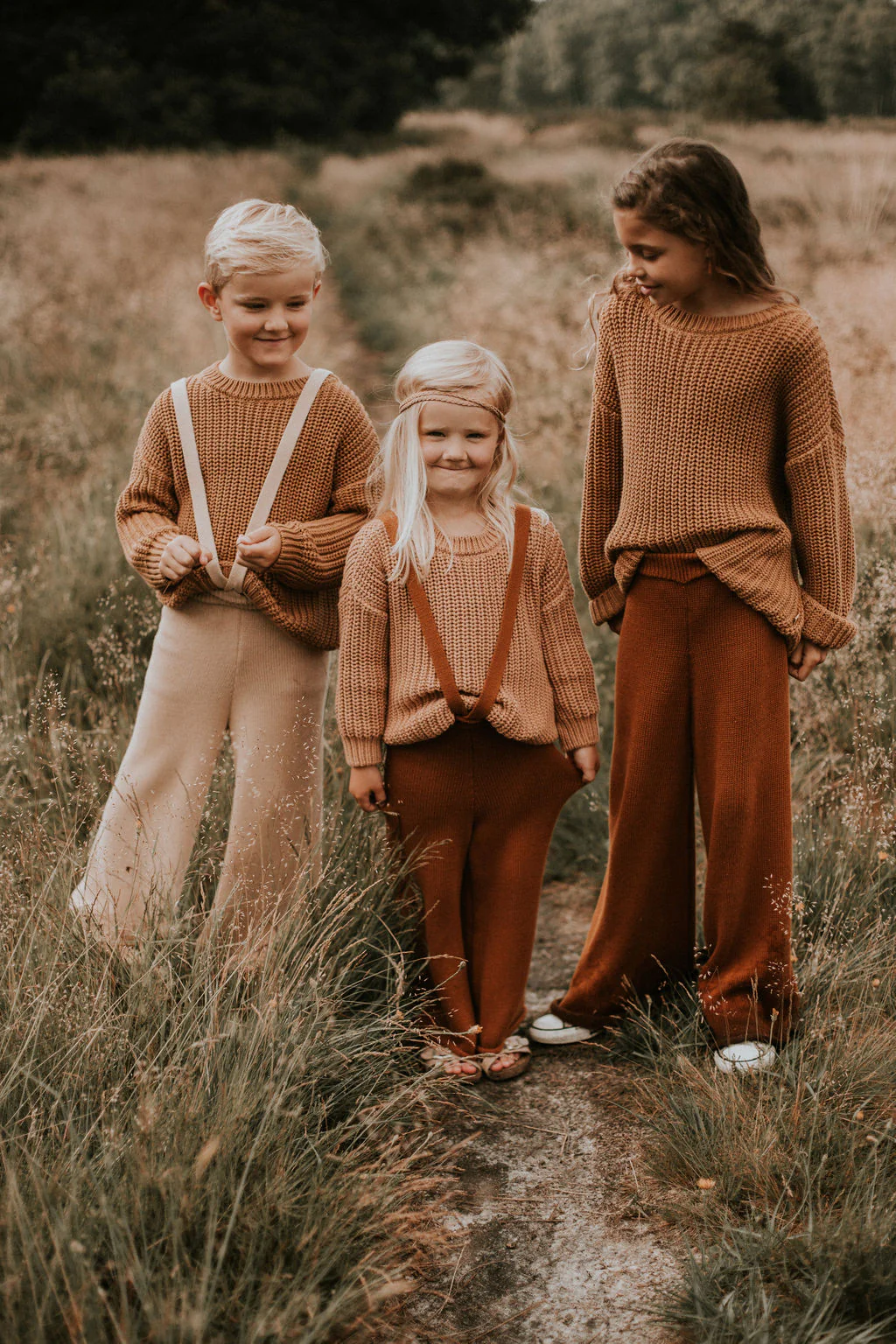 * Yuki Chunky Knit Trousers | Rust - Image 2